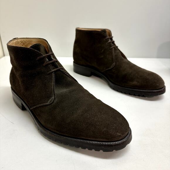 EUC Gravati x Wilkes Bashford Dark Brown Suede Chukka Boots Made in Italy 9.5 main image 9